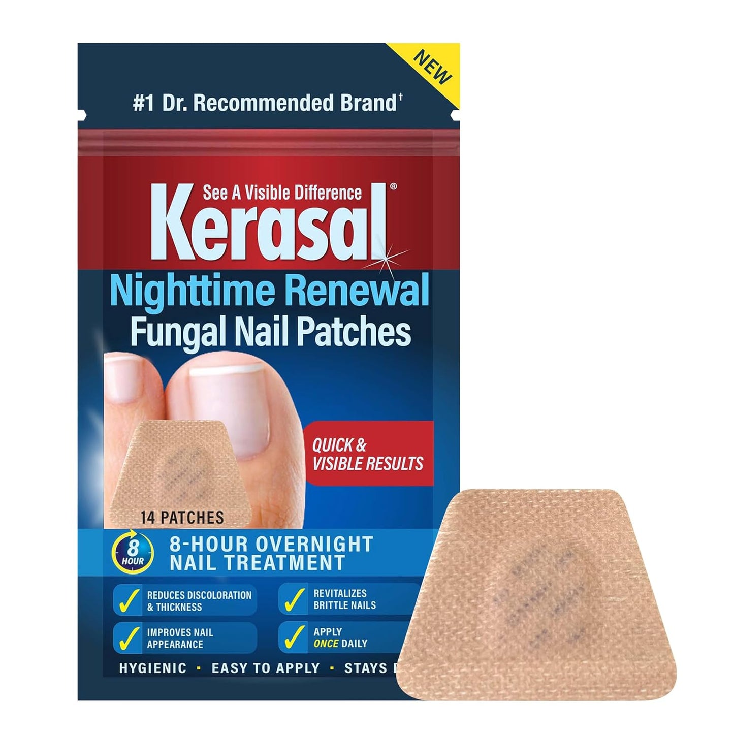 Kerasal Nighttime Renewal Fungal Nail Patches - 14 Patch